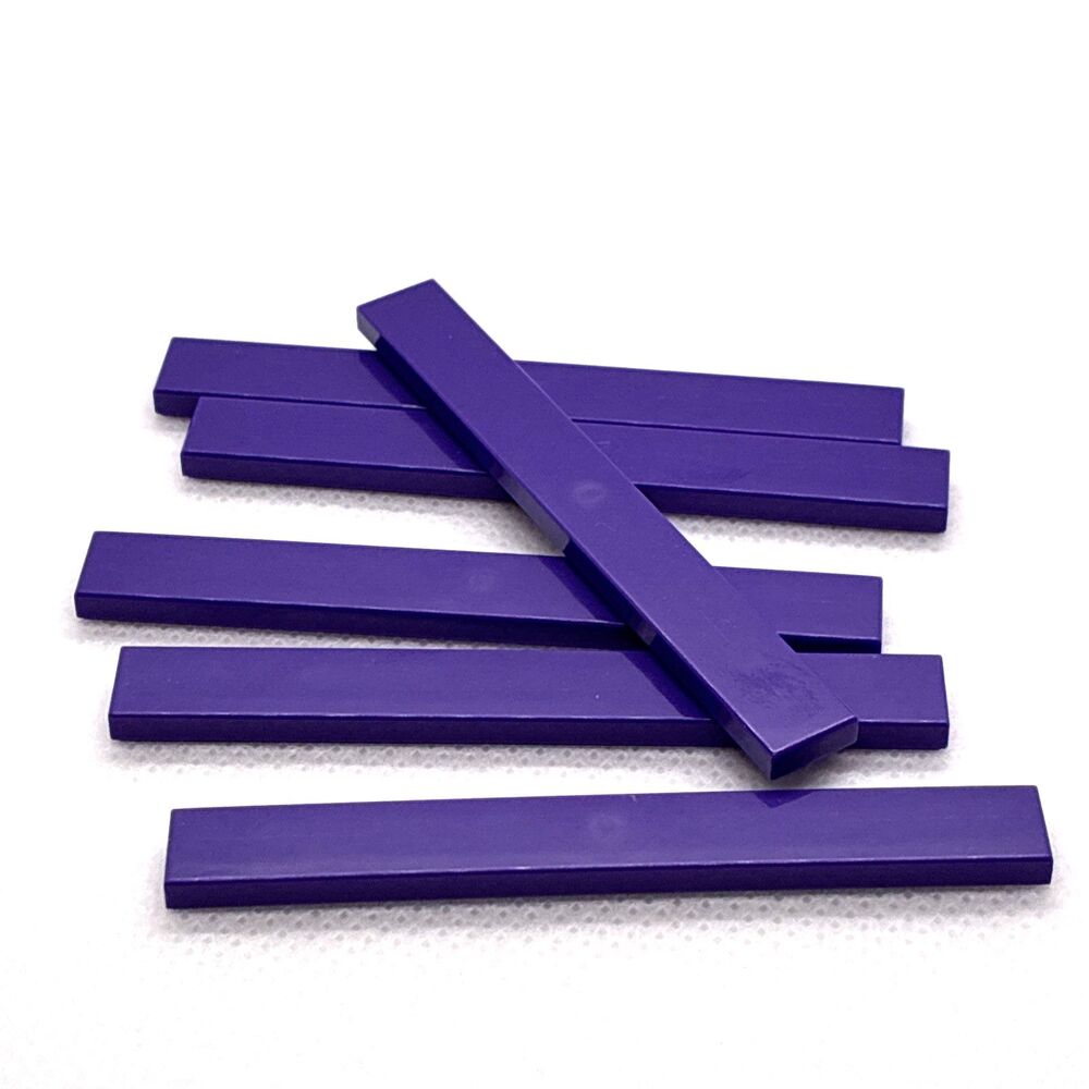LEGO Parts - Dark Purple Tile 1 x 8 - No 4162 - QTY 6